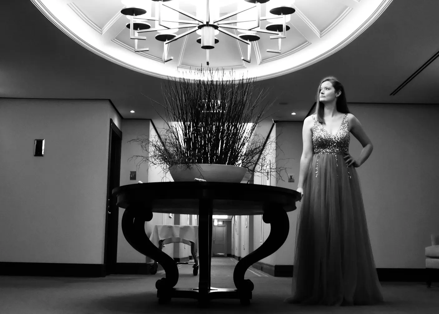 Un salon élégant pour une sortie en soirée